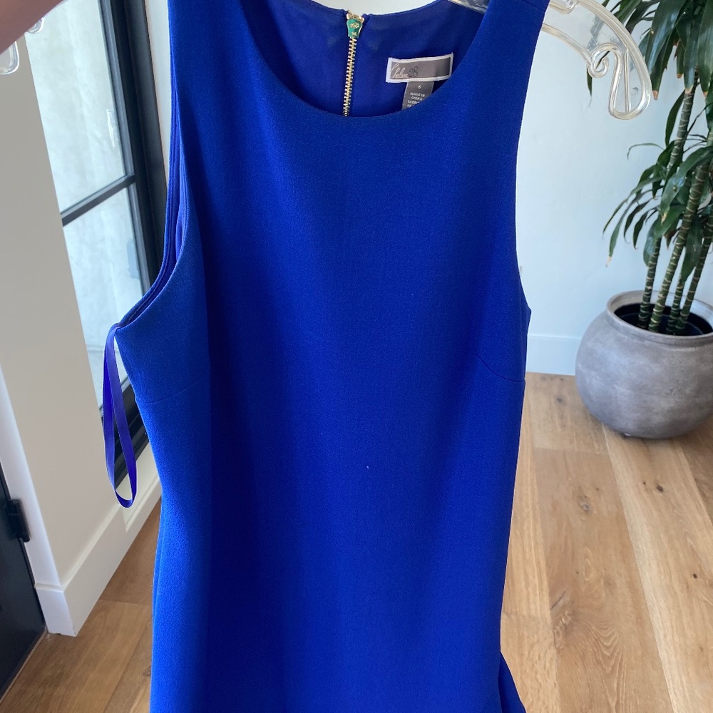 Chelsea28 cobalt blue ruffle dress size 6